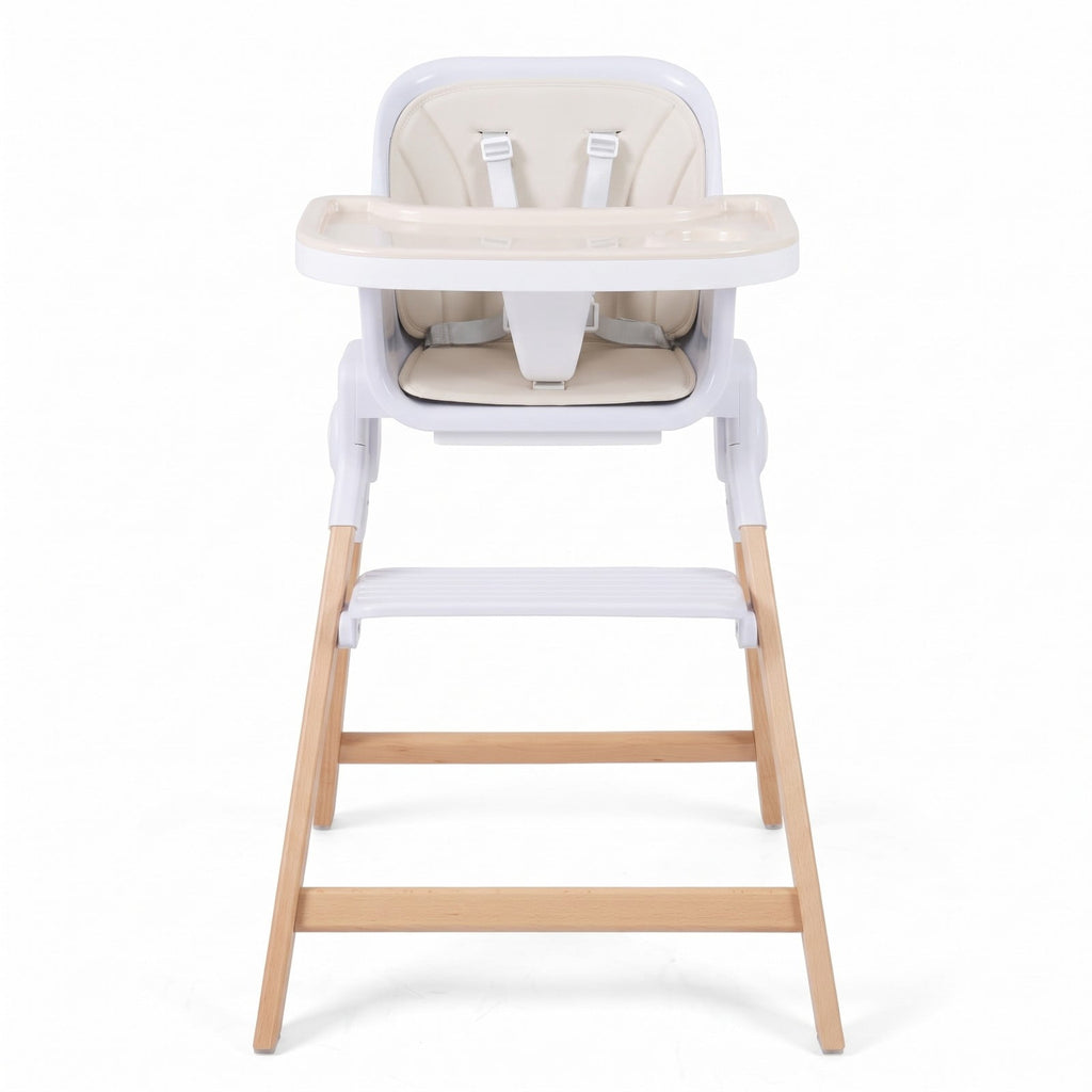 Airfind 4-in-1 Convertible Baby High Chair with Detachable Adjustable Tray, Beech, Model AD10112BE