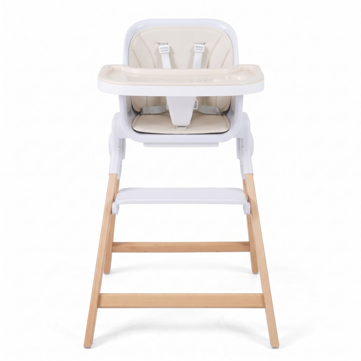 Airfind 4-in-1 Convertible Baby High Chair with Detachable Adjustable Tray, Beech, Model AD10112BE