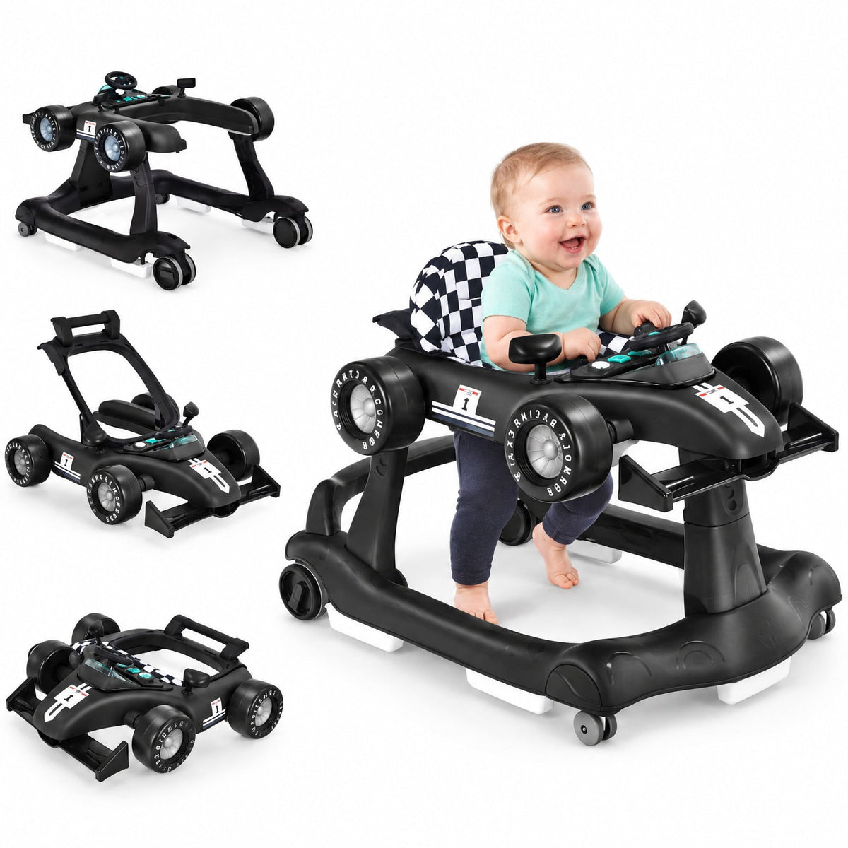 Airfind 4-in-1 Foldable Activity Push Walker with Adjustable Height, 25 lbs Capacity, PP polyester sponge Frame, 29 x 24 x 20/21/22 Footprint