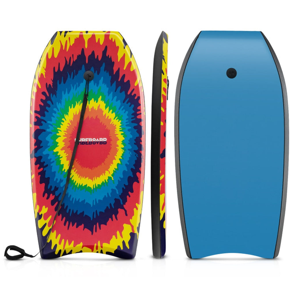 Airfind 41 Boogie Board with Geometric Drift Graphic Deck ¡ª EPS Core, XPE Top, HDPE Slick Bottom, Crescent Tail, Coiled Wrist Leash