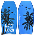 Airfind 41 Inch Ultra-Light IXPE Bodyboard for Adults ¡ª Cool-Touch Deck, EPS Core, HDPE Slick Bottom, Crescent Tail, Coiled Wrist Leash (Blue)