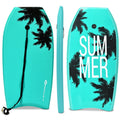 Airfind 41 Inch XPE Bodyboard for Adults ¡ª Soft Deck, EPS Core, HDPE Slick Bottom with Twin Channels, Crescent Tail, Coiled Leash Included (Green)