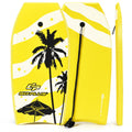 Airfind 41 Inch Yellow Surfing Bodyboard for Adults ¡ª XPE Deck, EPS Core, HDPE Slick Bottom, Crescent Tail, Wrist Leash Included