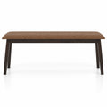 Airfind 43.5 Inch Upholstered Entryway Bench with Rubber Wood Frame, 550 lbs Capacity, Faux Linen Fabric Frame, 43.5 Inch x 14 Inch x 18 Inch Footprint, Brown