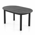 Airfind 43 Inch Wooden Dining Table with Rubber Wood Legs for 2-4 People, 260 lbs Capacity, Rubber Wood MDF Frame, 43 x 31 x 30 Footprint, Black