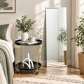Airfind 43 x 15 Inch Wall Mounted Frameless Full Length Mirror, Glass Frame, 43 Inch x 15 Inch Footprint, Silvery