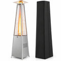 Airfind 45000 BTU Pyramid Patio Heater with Zippered Cover Triple Safety Protection and wheels, Gray