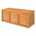 Airfind 46 Gallon Acacia Wood Storage Bench Box for Patio Garden Deck, 355 lbs Capacity, Acacia Wood Frame, 45 Inch x 18 Inch x 18 Inch Footprint, Wood