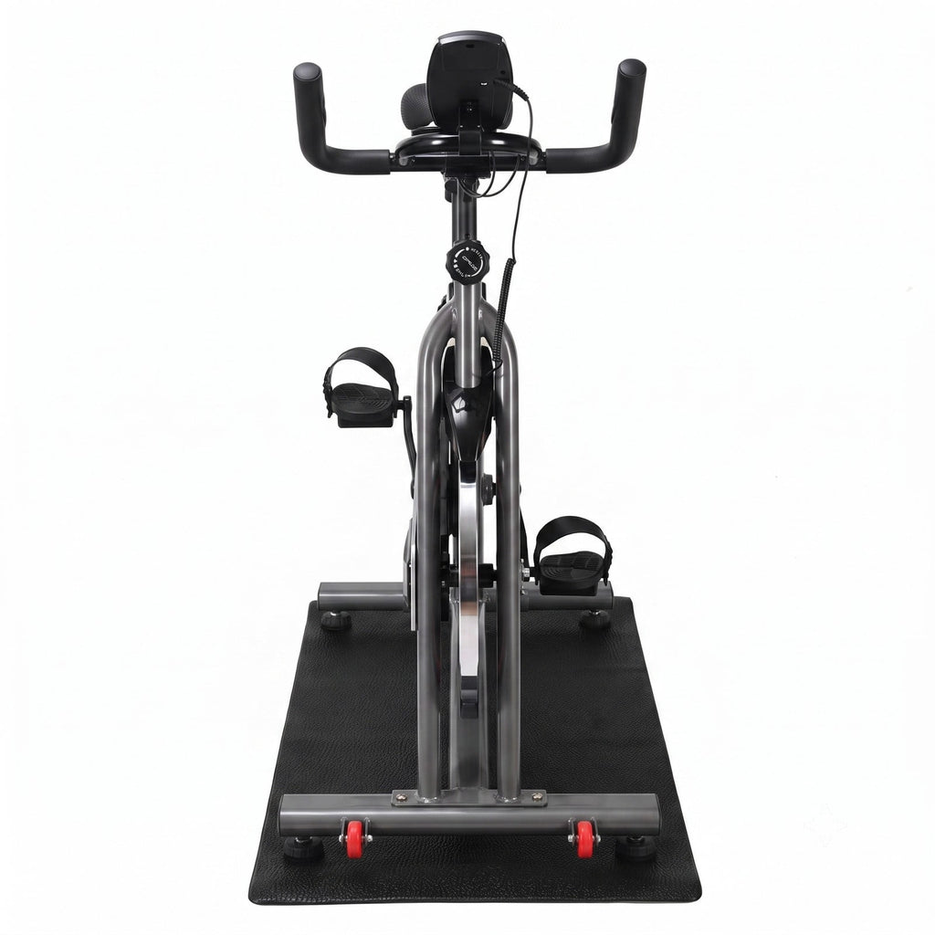 Airfind 47 Inch Long Thicken PVC Equipment Mat for Treadmill and Exercise Bike to Protect Home and Gym Wood Floors, Black
