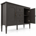 Airfind 47 Inch Vintage Buffet Cabinet with 3 Drawers 2 Cabinets and Adjustable Shelves for Dining Room, 110 lbs Capacity, 47 Inch x 15.5 Inch x 31.5 Inch Footprint