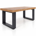 Airfind 47 inch Farmhouse Style Rustic Coffee Table with Thickened Tabletop and Natural Wood Texture, 176 lbs Capacity, Engineered Wood Frame, Oak