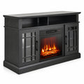 Airfind 48 Inch Electric Fireplace TV Stand with Cabinets for TVs up to 55 Inch, 70 Lbs Capacity, 48 Inch X 16 Inch X 30 Inch, Black