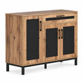Airfind 48 Inch Sideboard Buffet Cabinet with Drawer and Metal Legs, 88 lbs Capacity, Engineered Wood MDF Frame, 48 Inch x 16 Inch x 37.5 Inch Footprint