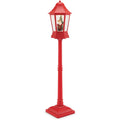 Airfind 5.3 Feet Musical Christmas Street Lamp featuring 60 Warm White LED Lights, ABS PP PVC, 12.5 Inch x 12.5 Inch x 64 Inch Lantern, Red