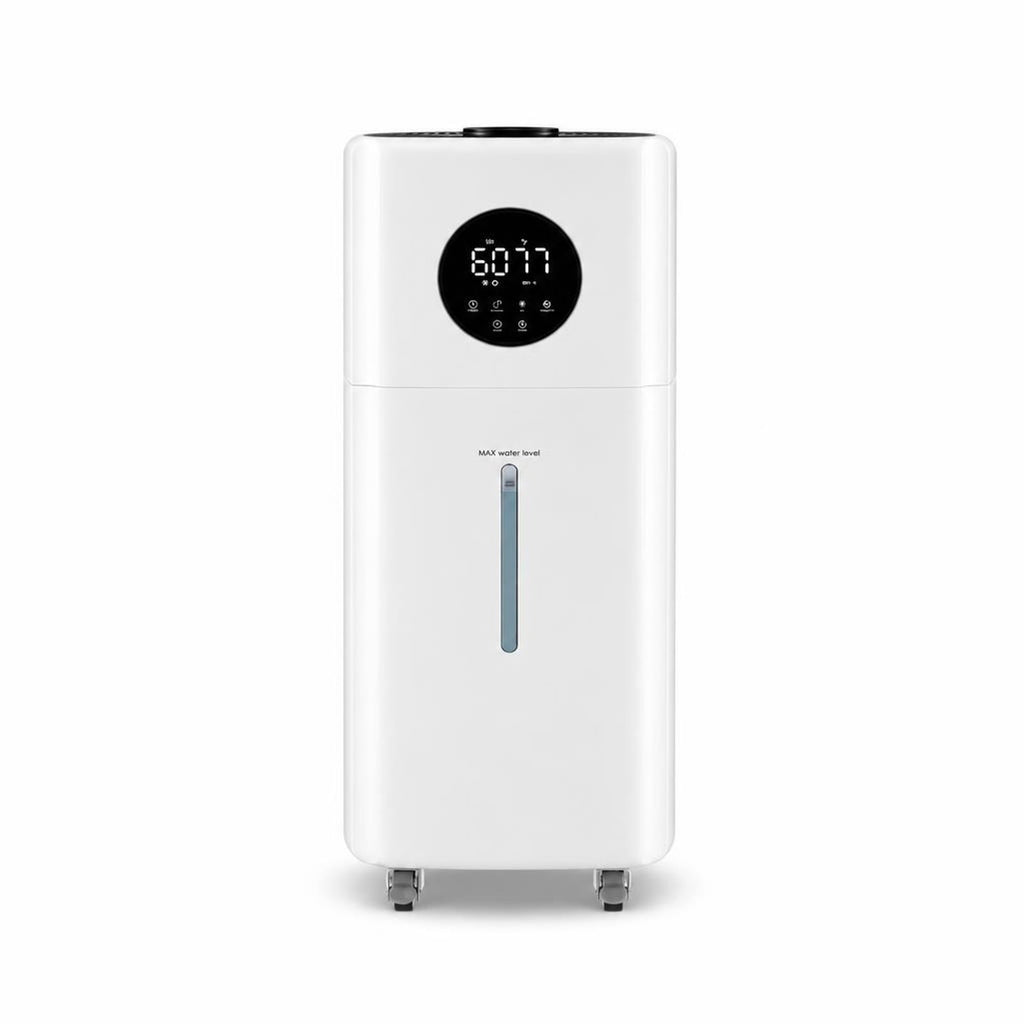 Airfind 5.5Gal Humidifier with 360° Nozzles and Wheels for Large Room, ABS Frame, White, Auto shut down when the water tank is full