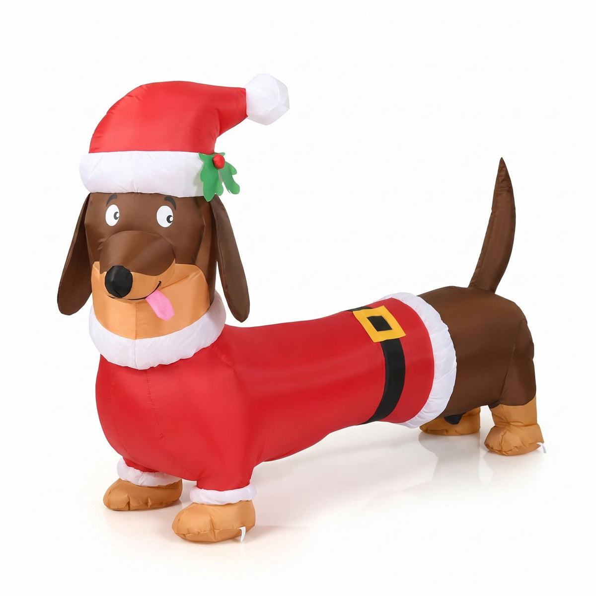 Airfind 5 Feet Inflatable Christmas Dog with LED Lights, 190T Polyester Fabric, 5.2 Ft x 1.5 Ft x 3.6 Ft (L x W x H) Item Weight: 2 lbs, Unspecified