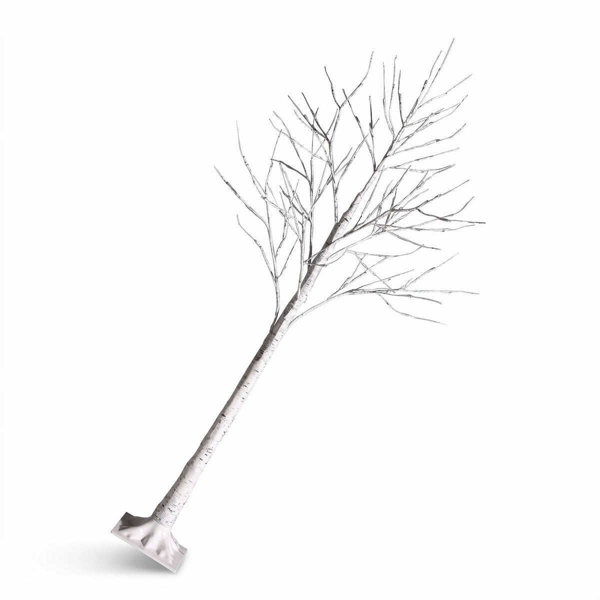 Airfind 5 Feet Pre-lit White Twig Birch Tree with 72 LED Lights for Christmas, metal plastic Height: 5 FT Frame, 8 Inch x 8 Inch Rated input Footprint
