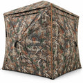 Airfind 5-IN-1 Detachable Hunting Blind for 2-3 People with Skylight, 150D Oxford Fabric PU Coating Fiberglass Pole Frame, Camouflage