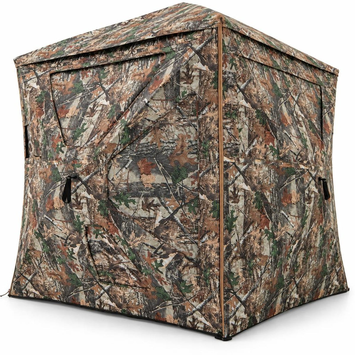 Airfind 5-IN-1 Detachable Hunting Blind for 2-3 People with Skylight, 150D Oxford Fabric PU Coating Fiberglass Pole Frame, Camouflage