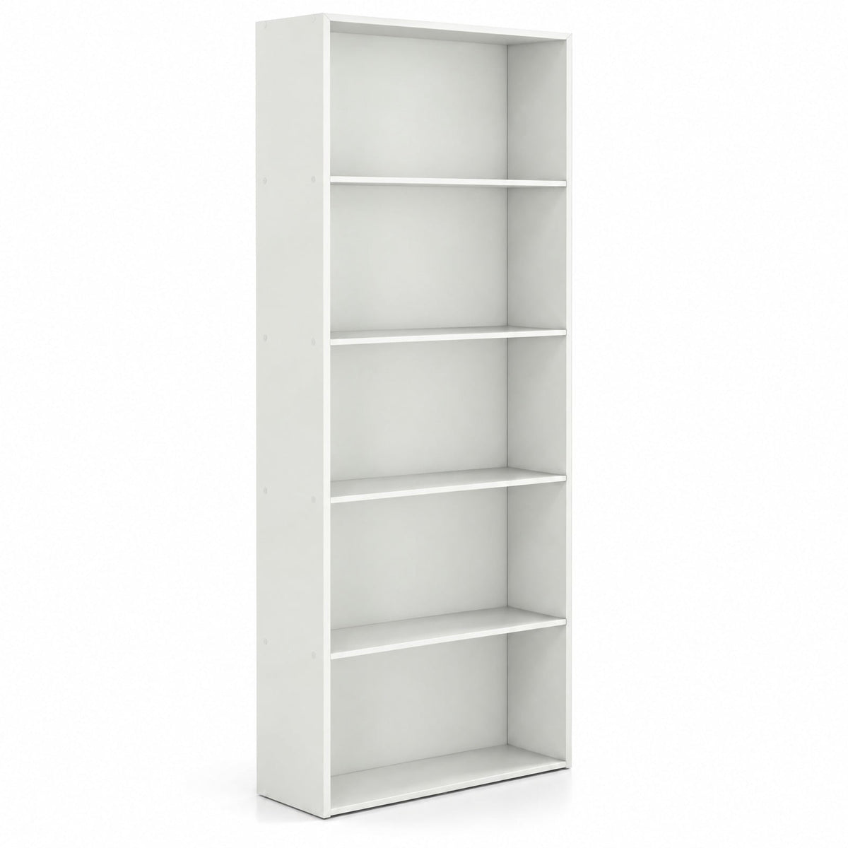 Airfind 5-Shelf Storage Bookcase Modern Multi-Functional Display Cabinet, 45 lbs Capacity, Engineered Wood MDF Frame, 24in x 9.5in x 67in Footprint