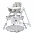 Airfind 5-in-1 Baby Highchair with Height Adjustable and 2-Tier Tray Storage Busket, Iron PP ABS Frame, 26 x 25 x 36.5 Footprint, Gray