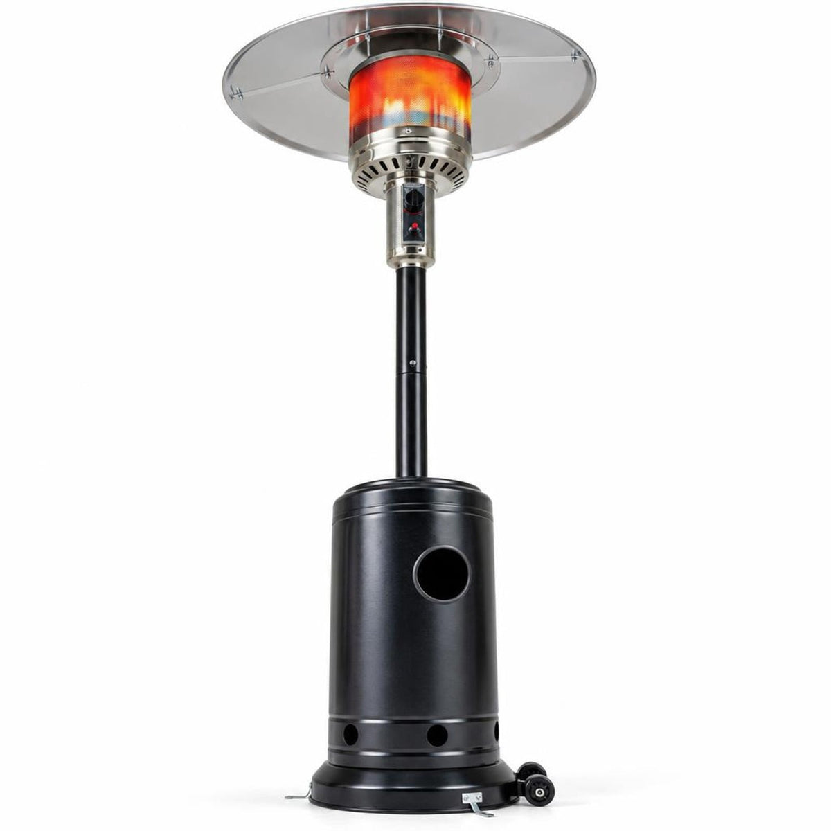 Airfind 50 000 BTU Patio Propane Gas Heater with Stainless Steel Burner, Stainless Steel Metal Aluminum Frame, 32.5in x 86in Footprint, Black