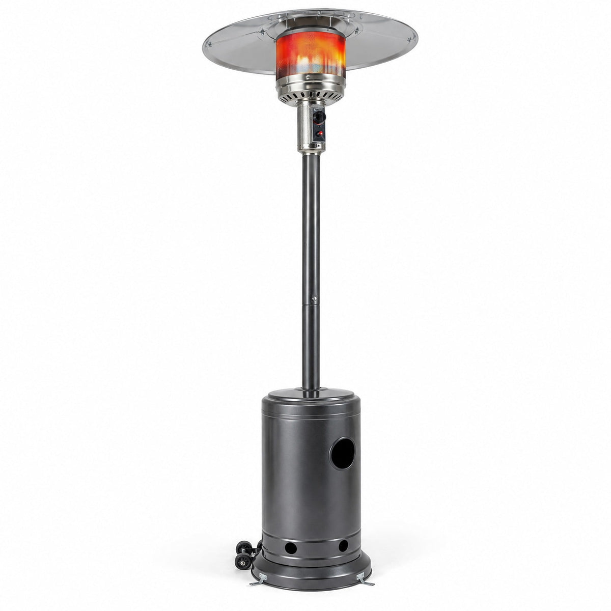 Airfind 50 000 BTU Patio Propane Gas Heater with Stainless Steel Burner, Stainless Steel Metal Aluminum Frame, 32.5in x 86in Footprint, Gray