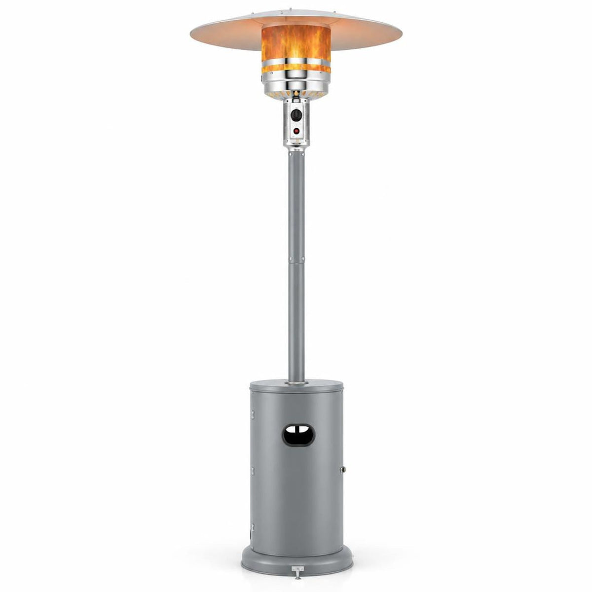 Airfind 50000 BTU Propane Patio Heater with Round Table Design, Aluminum 304 Stainless Steel Metal Frame, 32 x 87 Footprint, Gray