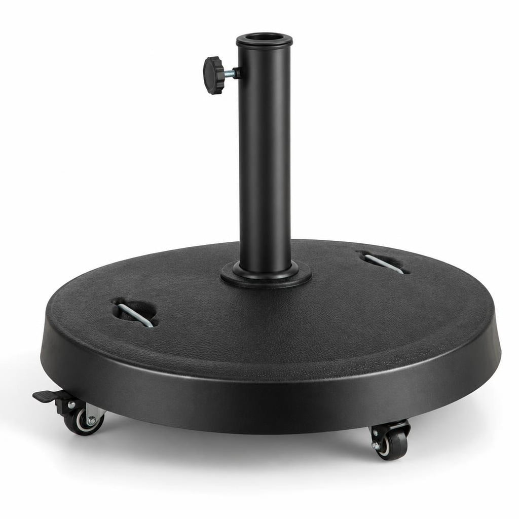 Airfind 51LBS 20.5Inch Outdoor Umbrella Base with Wheels and Handles, 20.5 x 16.5 (Dia. x H)Suitable Umbrella Pole Footprint