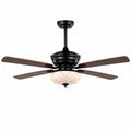 Airfind 52 Inch Ceiling Fan with 3 Wind Speeds and 5 Reversible Blades, Steel PC MDF Frame, Size 52 Inch (dia.) Length of Downrods: 5 Inch/1, Black