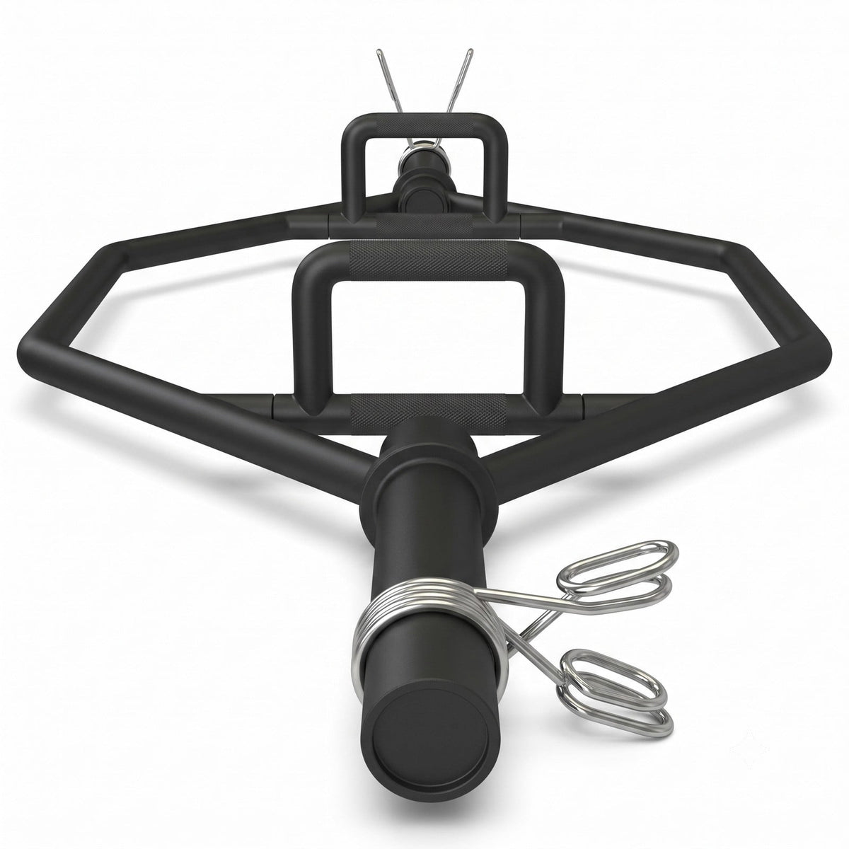 Airfind 56 Inch Olympic Hexagon Deadlift Trap Bar with Folding Grips, Heavy-Duty Steel Powerlifting Hex Bar with Dual Knurled Handles for Home Gym, 800 lbs, Black