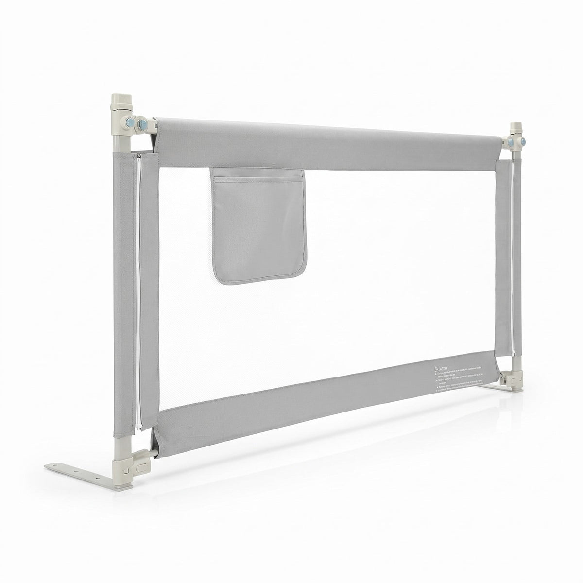 Airfind 57 Inch Toddlers Vertical Lifting Baby Bed Rail Guard with Lock, Steel oxford fabric Frame, 57 x 10 x 40 Footprint, Grey
