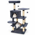 Airfind 58 Multi-Level Cat Tree Soft Plush Cat Tower with Padded Top Perch, PP Cotton Fabric Sisal Engineered Wood Overall Height 58 Base Frame