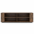 Airfind 59 Inch Console Storage Entertainment Media Wood TV Stand, 110 Lbs Capacity, Engineered Wood MDF Plastic, Walnut