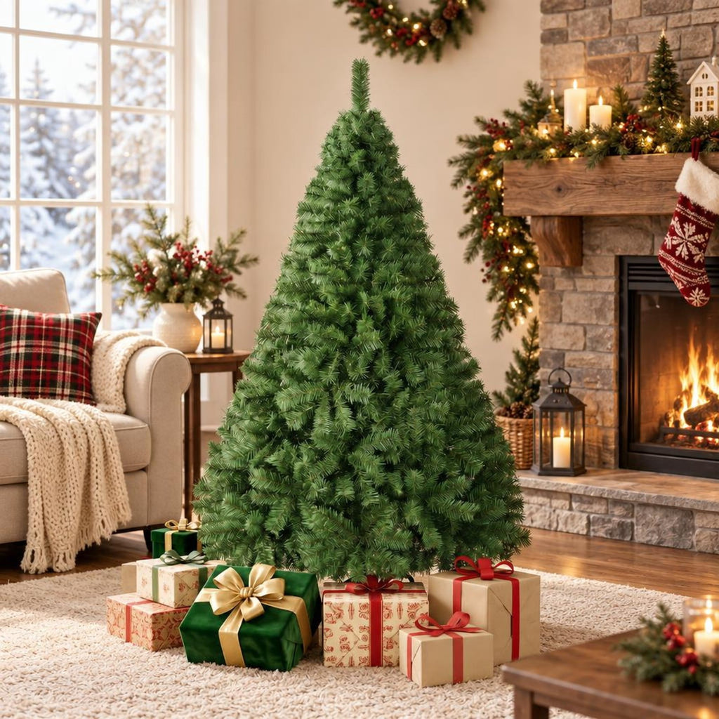 Airfind 5ft Automatic Christmas Tree with 519 Full PVC Branch Tips, PVC Frame, Tree Height 5 ft, Tree Width 3 ft