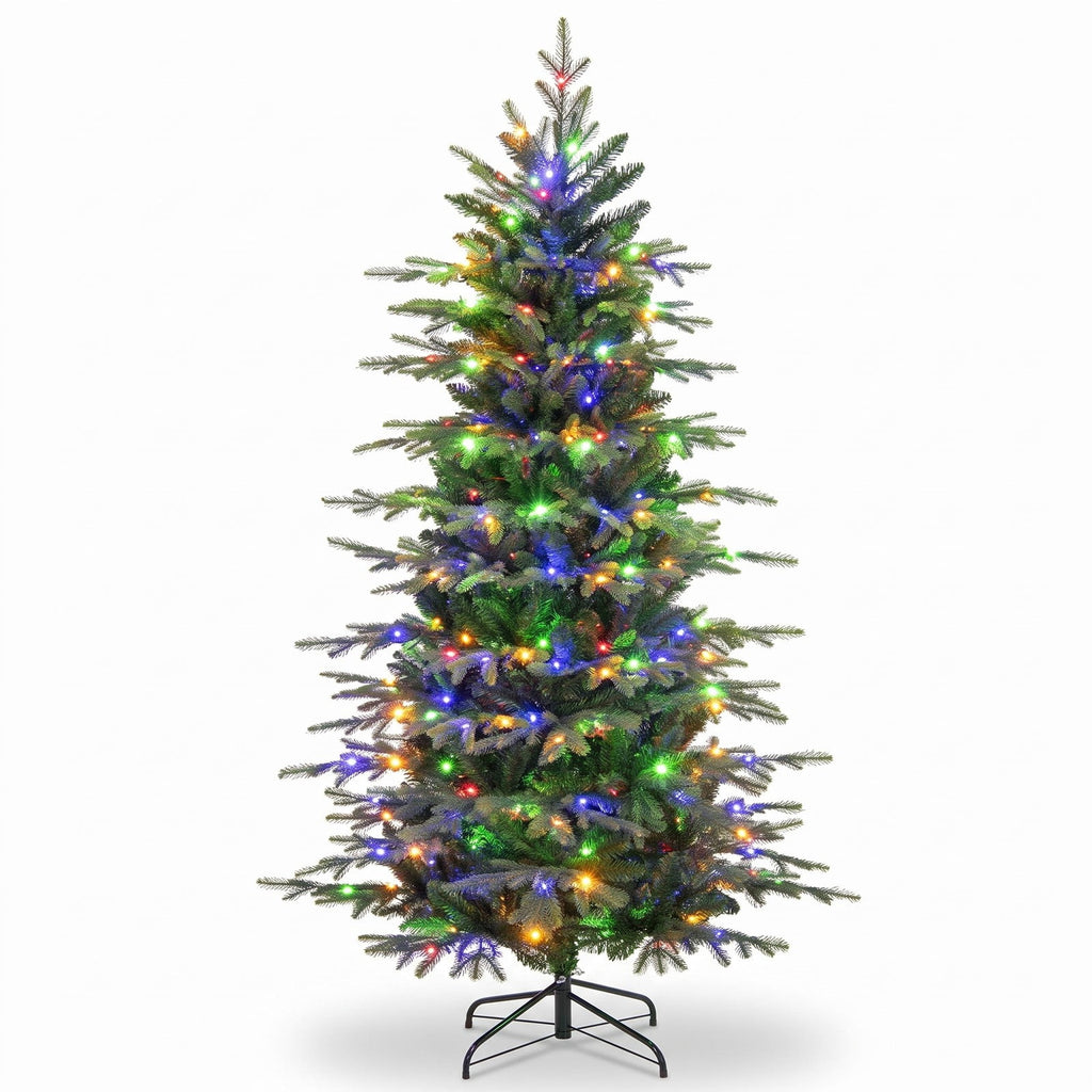Airfind 6 Feet Pre, PVC PE Metal Tree Height 6 ft Tree Width 3.6 ft Frame, White, Diameter of the Metal Base 20 Inch