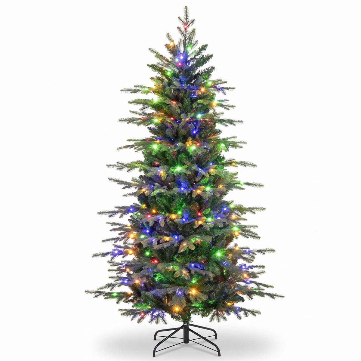 Airfind 6 Feet Pre, PVC PE Metal Tree Height 6 ft Tree Width 3.6 ft Frame, White, Diameter of the Metal Base 20 Inch