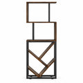 Airfind 6-Tier Bookshelf Floor Standing Tree S-Shaped Geometric Bookcase with Open Shelves, 44 lbs Capacity, Engineered Wood Metal Frame, Brown