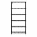 Airfind 6-Tier Metal Storage Shelving Unit with V-Shaped Wire Rack and 900 LBS Capacity, 900 lbs Capacity, Metal Frame, Black