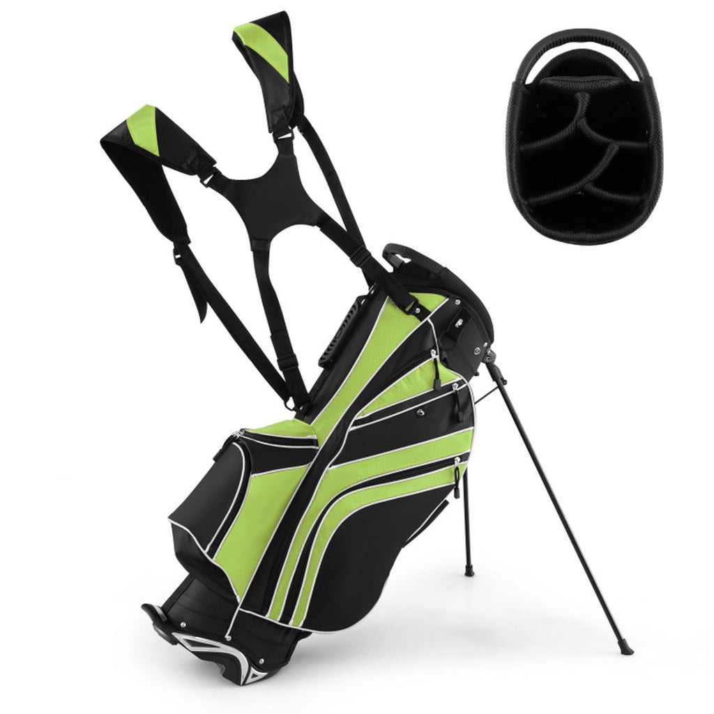 Airfind 6-Way Top Stand Bag with Auto-Deploy Legs and 8 Storage Pockets, Green