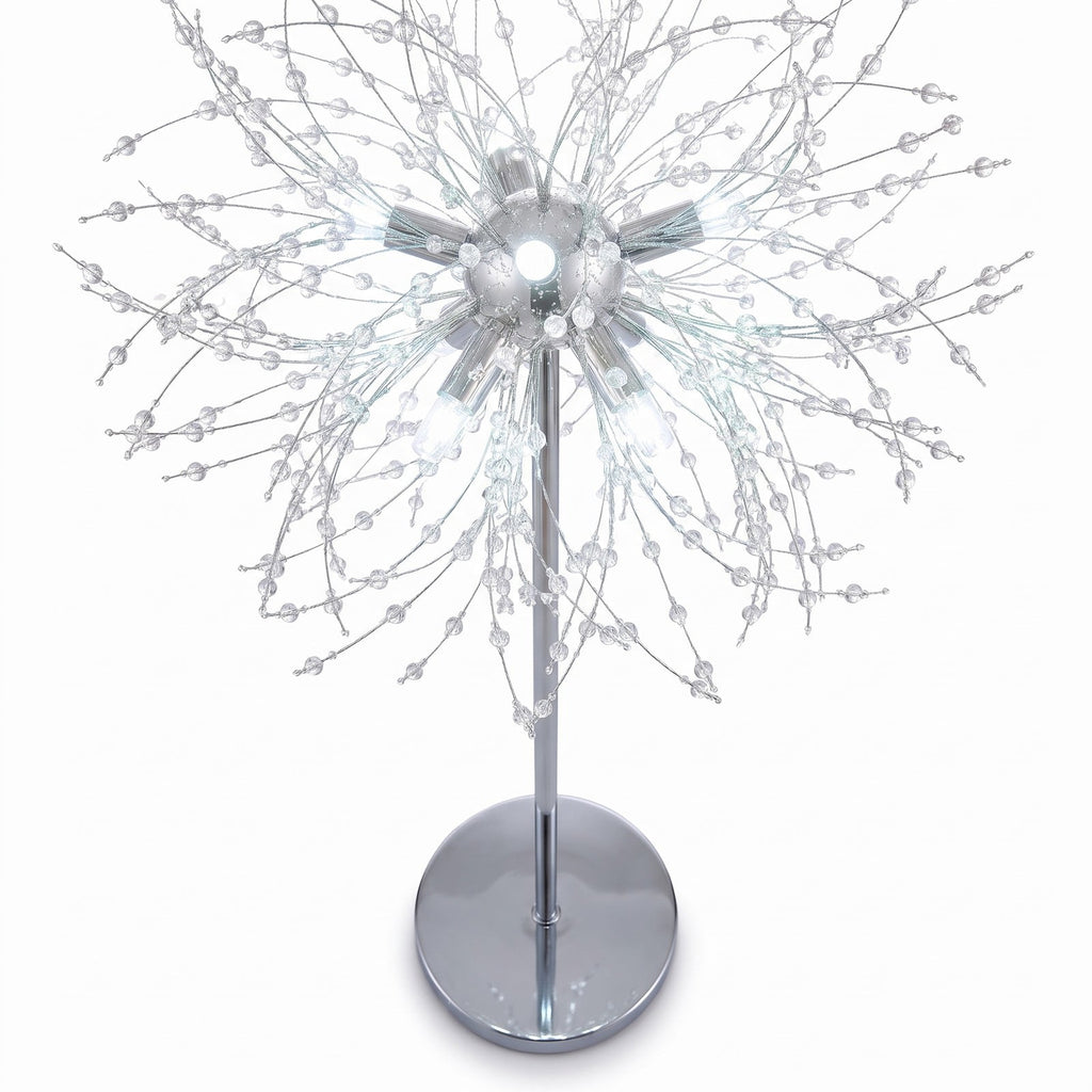 Airfind 63-Inch Crystal Floor Lamp with Acrylic Crystals, Metal Acrylic Stainless Steel Frame, 11in x 63in Cord Length 6.9 ft Footprint, Gold