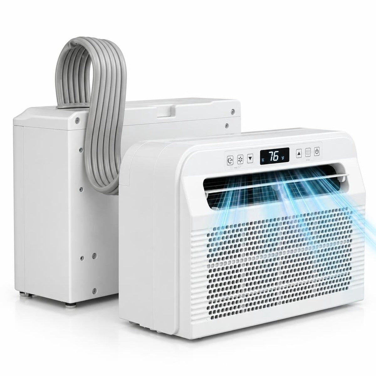 Airfind 6500 BTU Window AC Unit with WiFi APP Voice Control 24H Timer and Quiet Operation, ABS PSA Frame, 17 x 7 x 14 Footprint, White