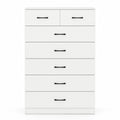 Airfind 7-Drawer Tall Dresser with Metal Handles and Anti-Tipping Kits, 66 lbs Capacity, Engineered Wood MDF Frame, 32 x 18 x 48 Footprint, White