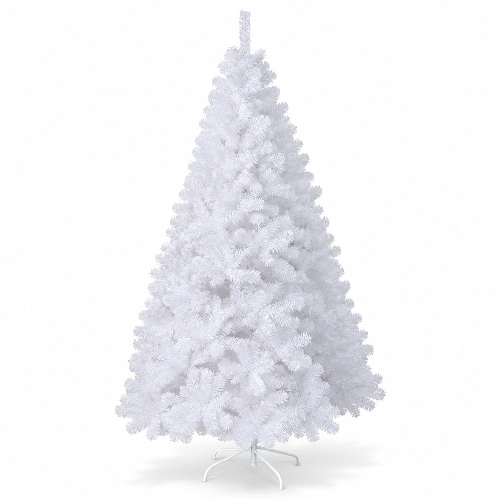 Airfind 7 ft White Artificial PVC Christmas Tree with Stand, PVC Frame, White, Made from brand new and high quality PVC
