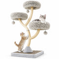 Airfind 70 Inch Tall Cat Tree 4-Layer Cat Tower with 3 Perches and Dangling Balls, 22 lbs Capacity, Engineering Board Metal Plush Sisal Rope Frame