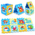 Airfind EVA Foam Baby Play Mat with 8 Interlocking Animal and Number Shapes, Non-Slip Stackable Floor Tiles for 10 Months and Up, Colorful