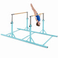Airfind 8 FT Double Horizontal Gymnastics Bars for Kids with 13 Level Adjustable Height and 6 Level Adjustable Width for Home Training, Pink