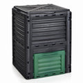 Airfind 80-Gallon Outdoor Composter with Large Openable Lid and Bottom Exit Door, PP Frame, 23.5 x 23 x 32 (L x W x H) Inner Footprint, Green