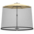 Airfind 9 -10 Feet Outdoor Umbrella Table Screen Mosquito Bug Insect Net, 30 x 7 Footprint, Black, Overall dimension 30 x 7 (L x H)