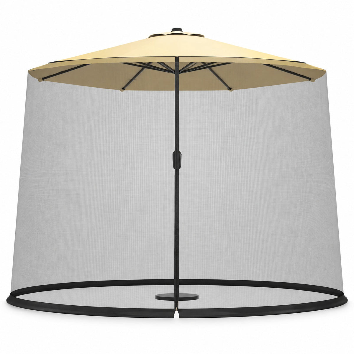 Airfind 9 -10 Feet Outdoor Umbrella Table Screen Mosquito Bug Insect Net, 30 x 7 Footprint, Black, Overall dimension 30 x 7 (L x H)